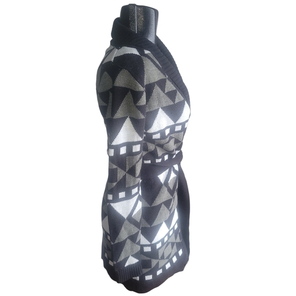 Suzy Shier Multi Colored Long Cardigan with Belt S - Picture 4 of 7